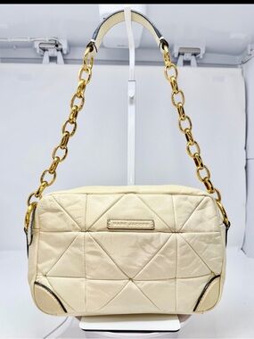 Marc Jacobs Quilted Leather Raquel Ivory Shoulder Bag Spring 2007 collection